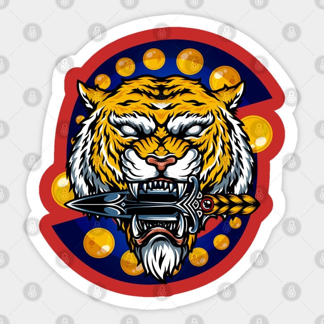 The Tiger Sticker by PG